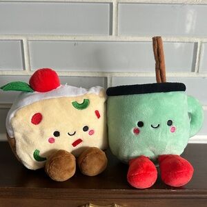 Hallmark Cream and Green Stuffed Animals